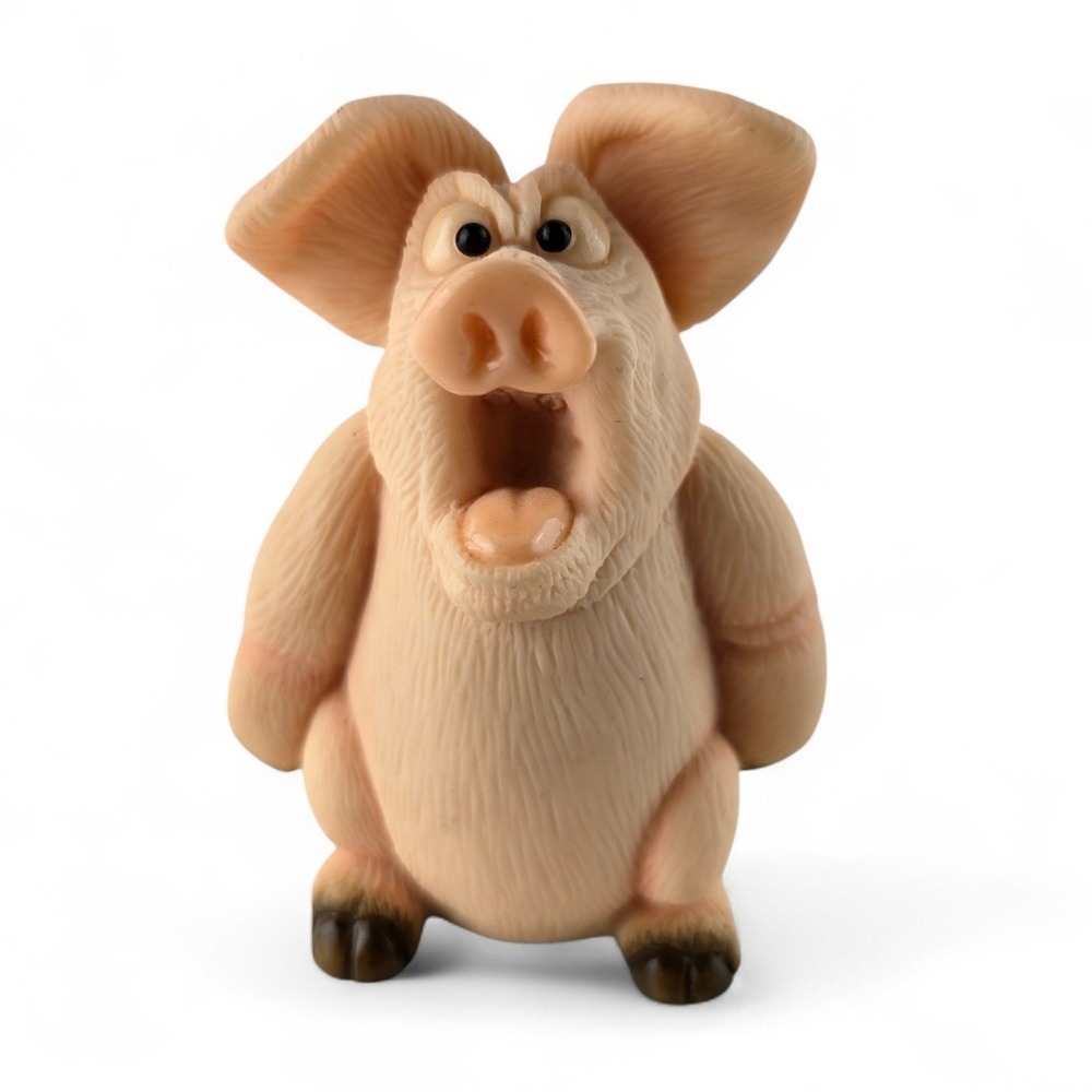 Piggin' Shut It!!! Figurine 1997 Vintage Pig David Corbridge Collect Hand Made